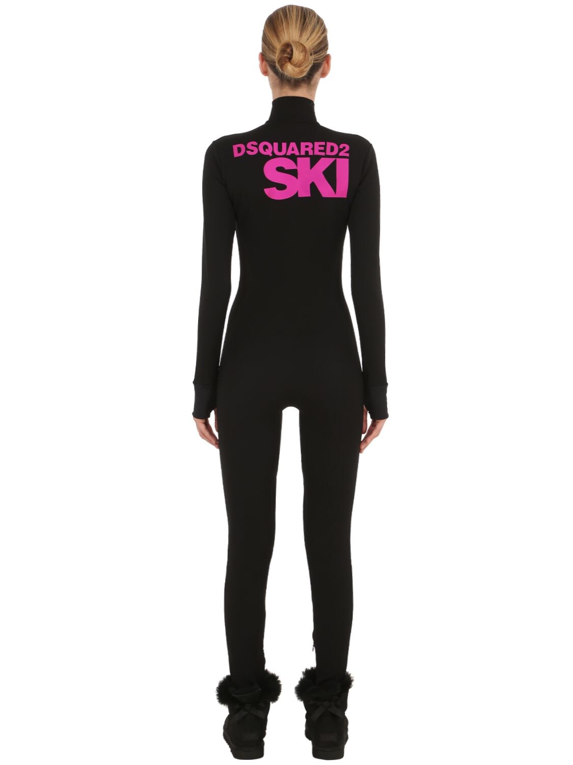 Dsquared2 SKI Super-Stretch Logo Printed Ski Jumpsuit women
