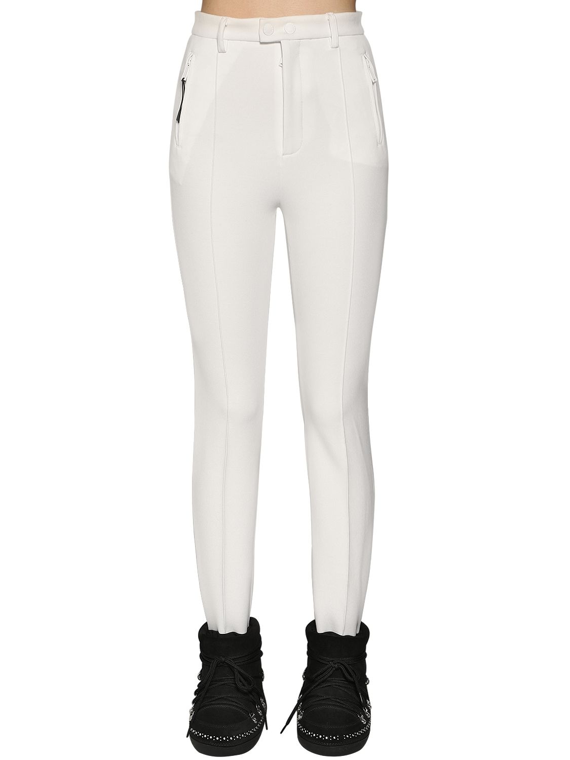 Dsquared2 Heavy Lycra Ski Pants W/ Stirrups In White