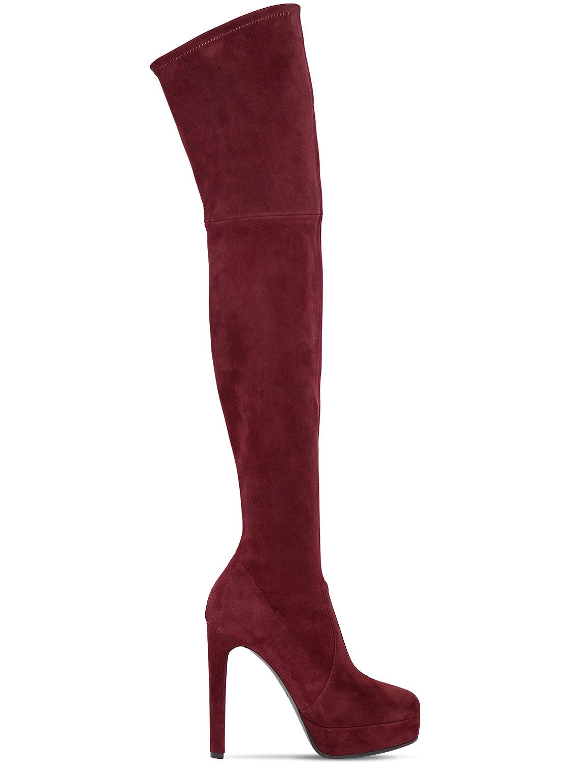 CASADEI 120MM STRETCH SUEDE OVER THE KNEE BOOTS,68IAIM001-NZUX0