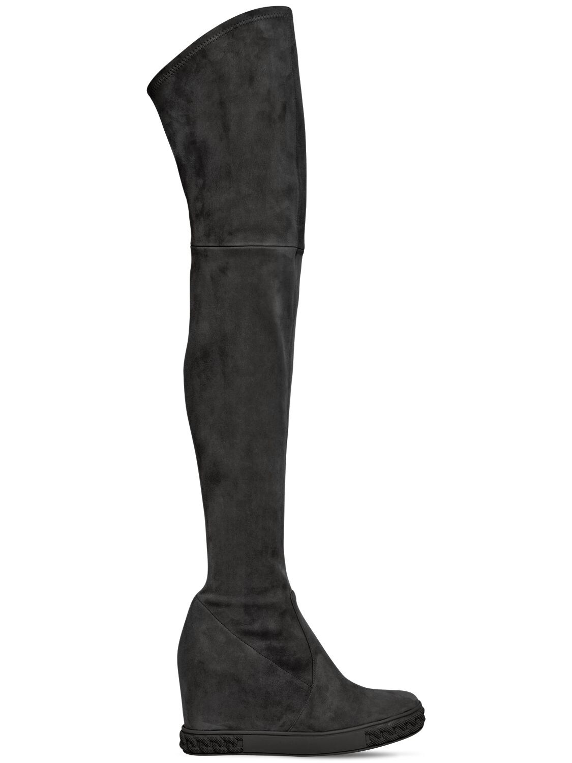 CASADEI 100MM STRETCH SUEDE OVER-THE-KNEE BOOTS,68IAIM007-OTG10