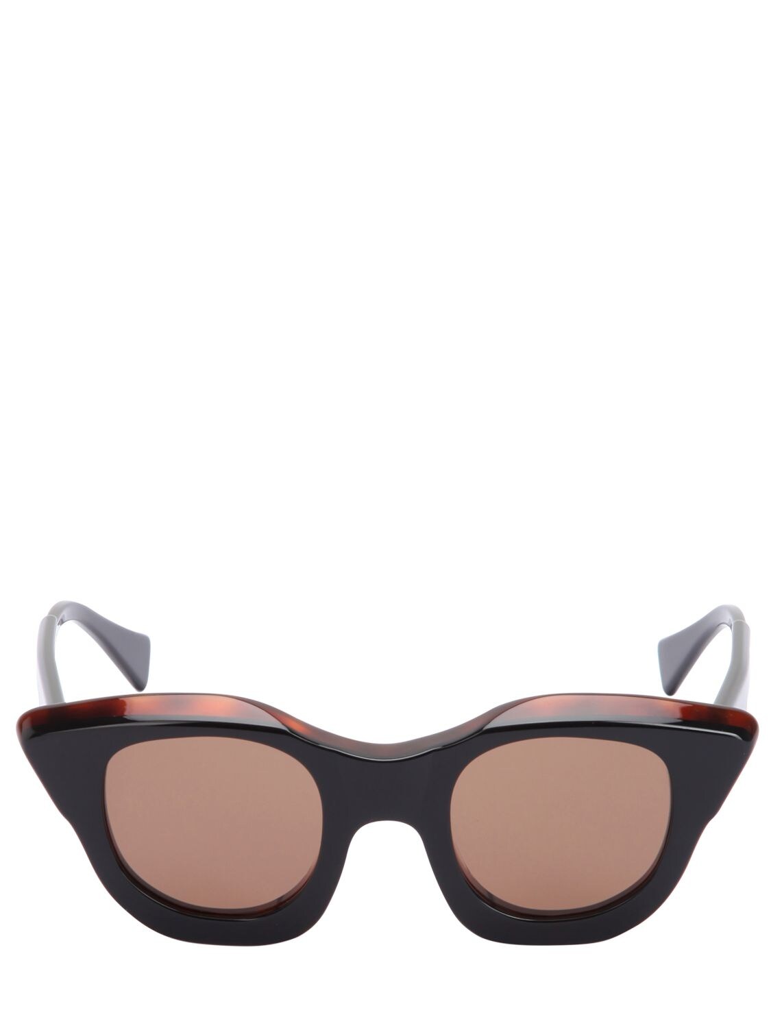 Kuboraum Berlin Shiny Acetate Cat-eye Sunglasses In Black