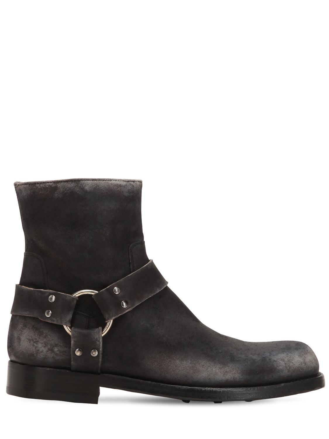 Officine Creative Asher 006 Distressed Leather Boots In Black