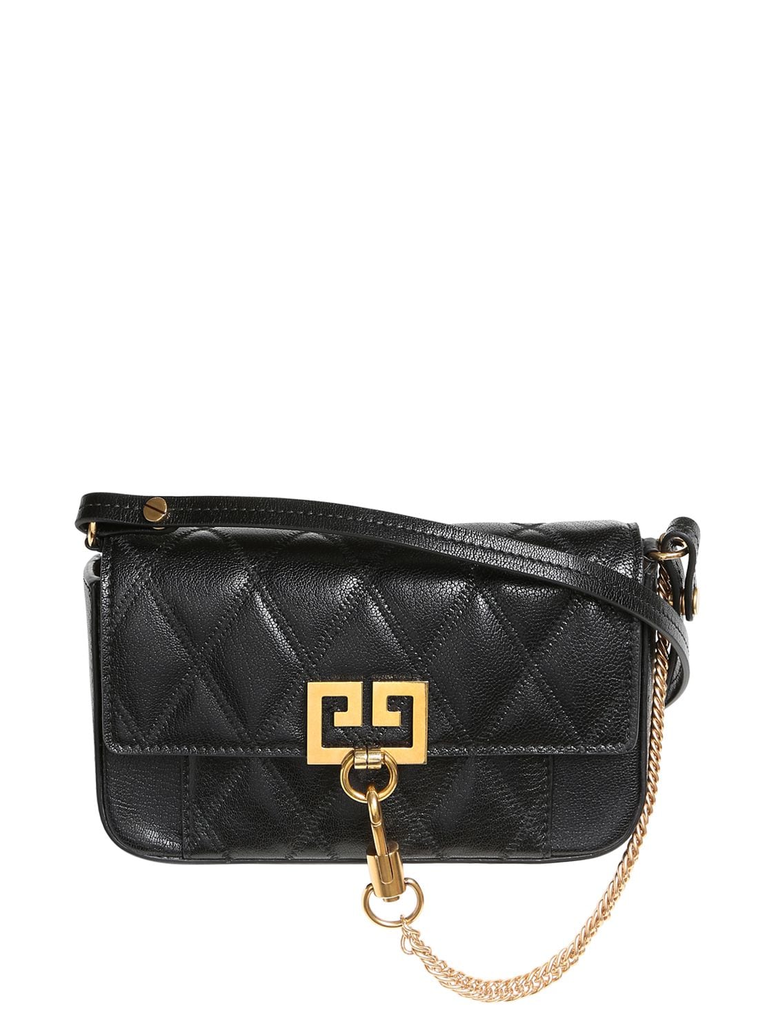 GIVENCHY MINI POCKET QUILTED LEATHER SHOULDER BAG,68ID1A002-MDAX0