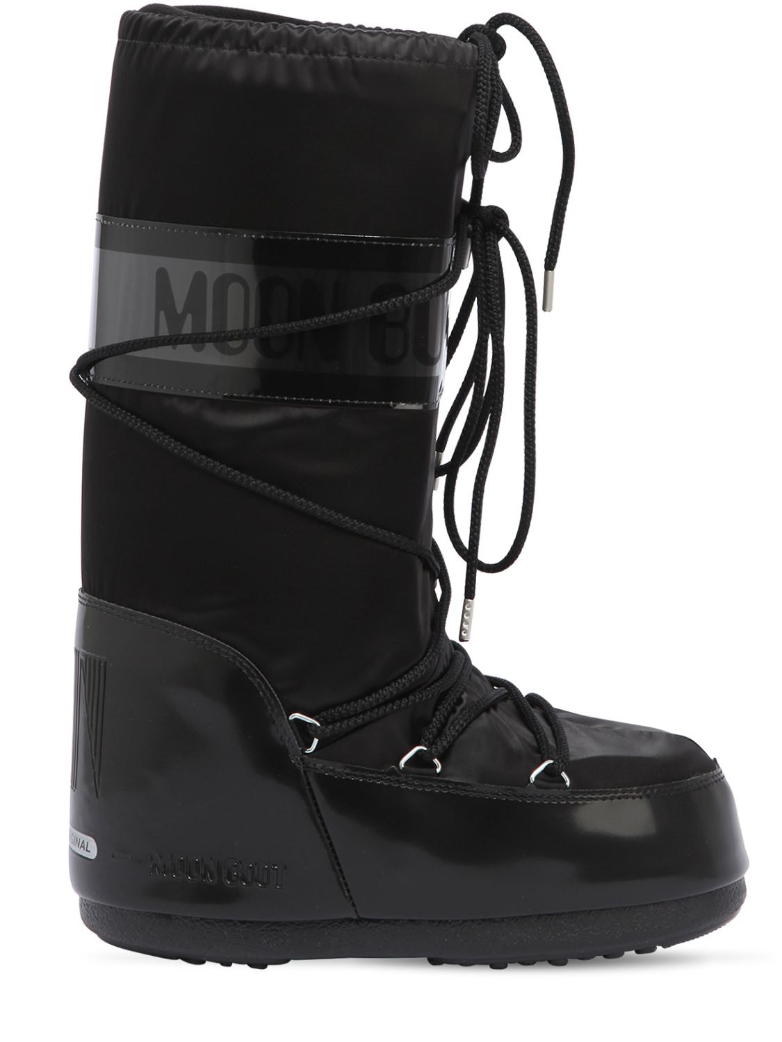 Moon Boot Glance Waterproof Nylon Snow Boots In Black