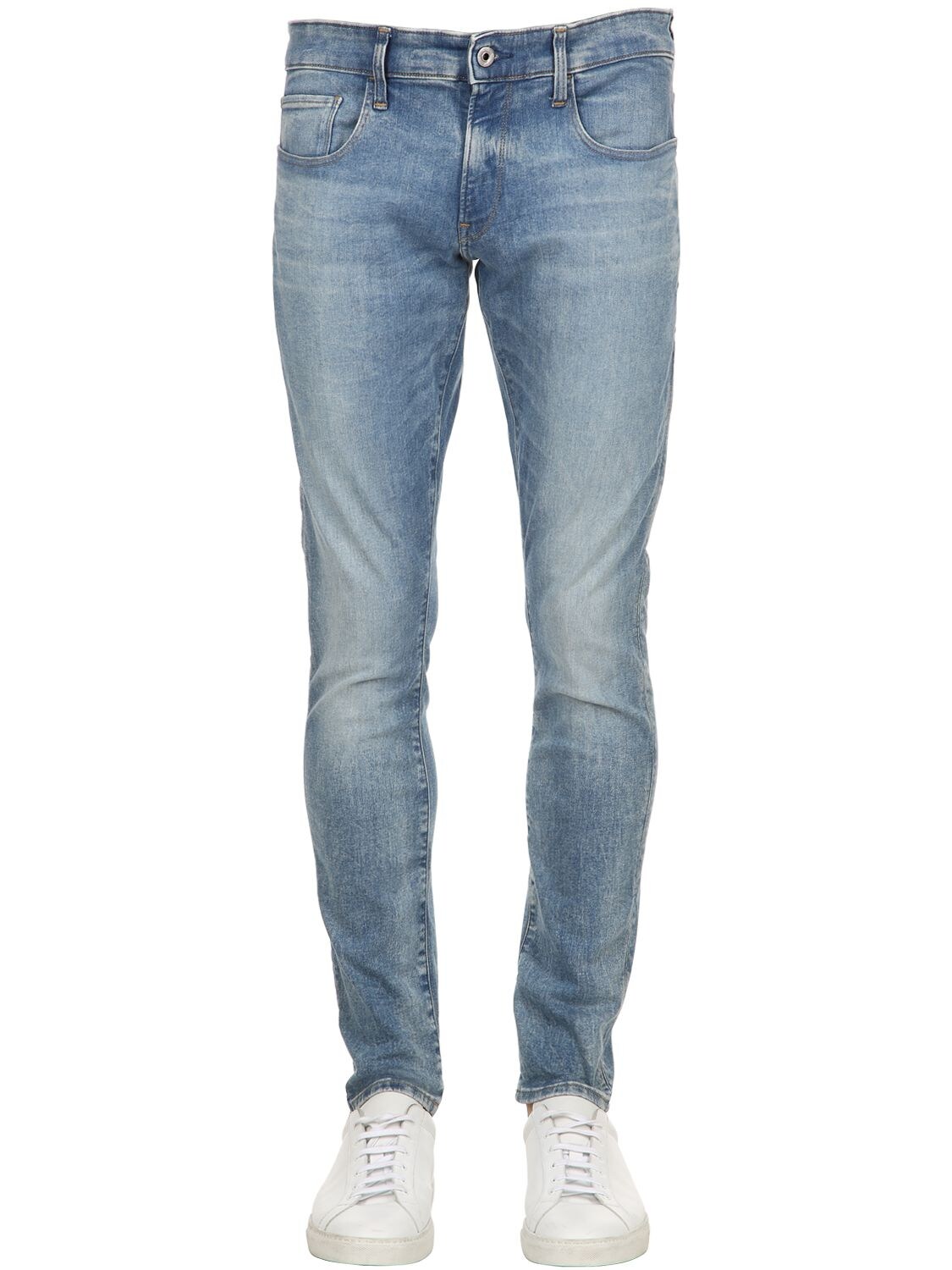 G-star 3301 Deconstructed Skinny Denim Jeans In Blue
