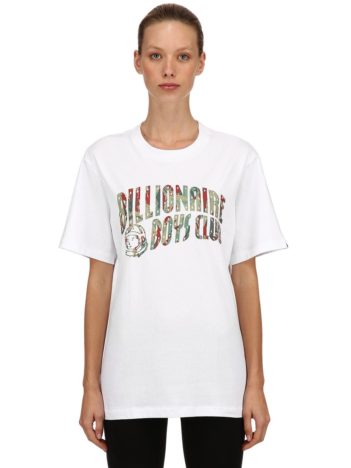 Bbc-billionaire Boys Club Reflective Logo Printed Jersey T-shirt In White