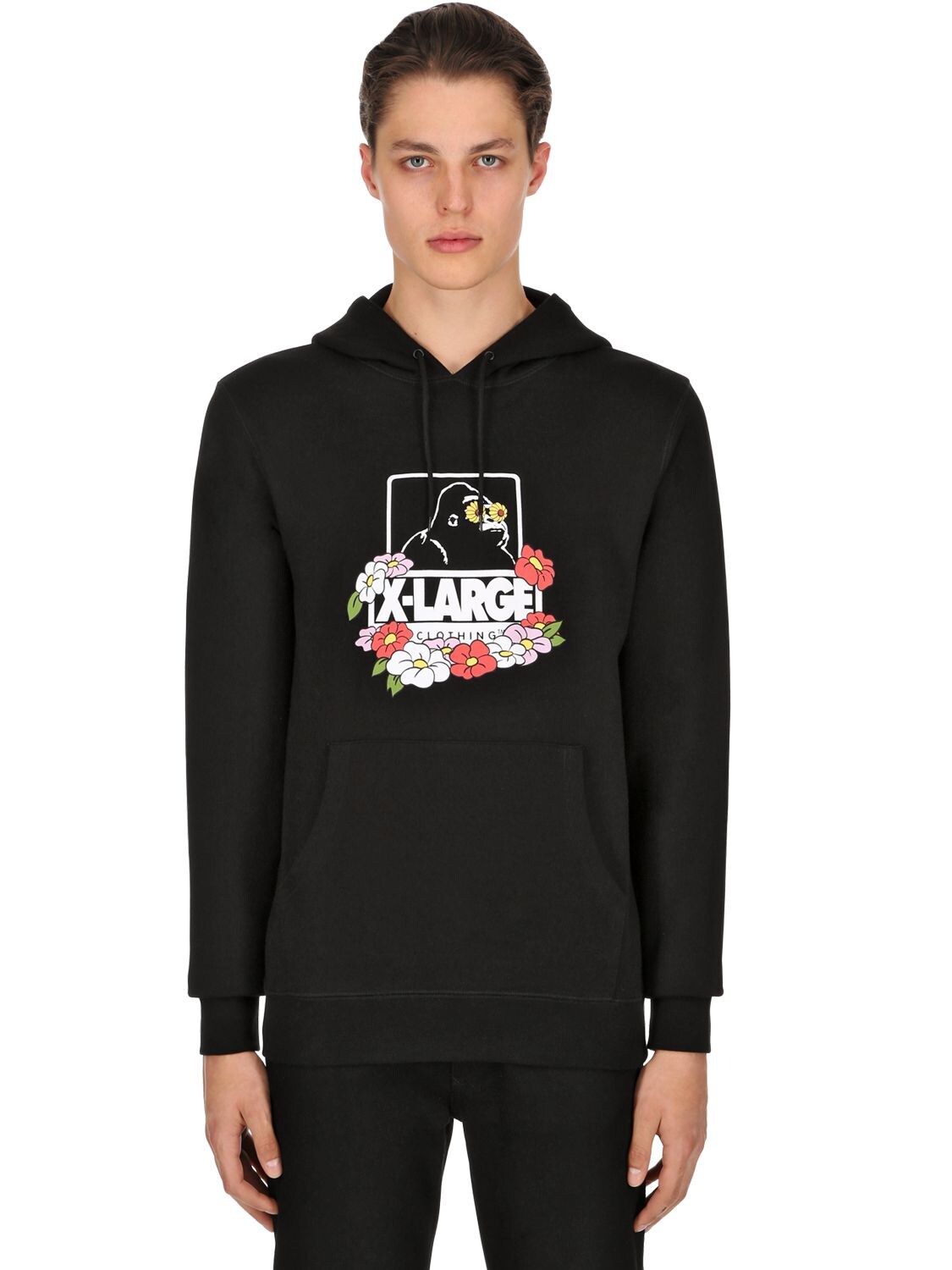 X-large Tranquil Og Hooded Cotton Sweatshirt In Black