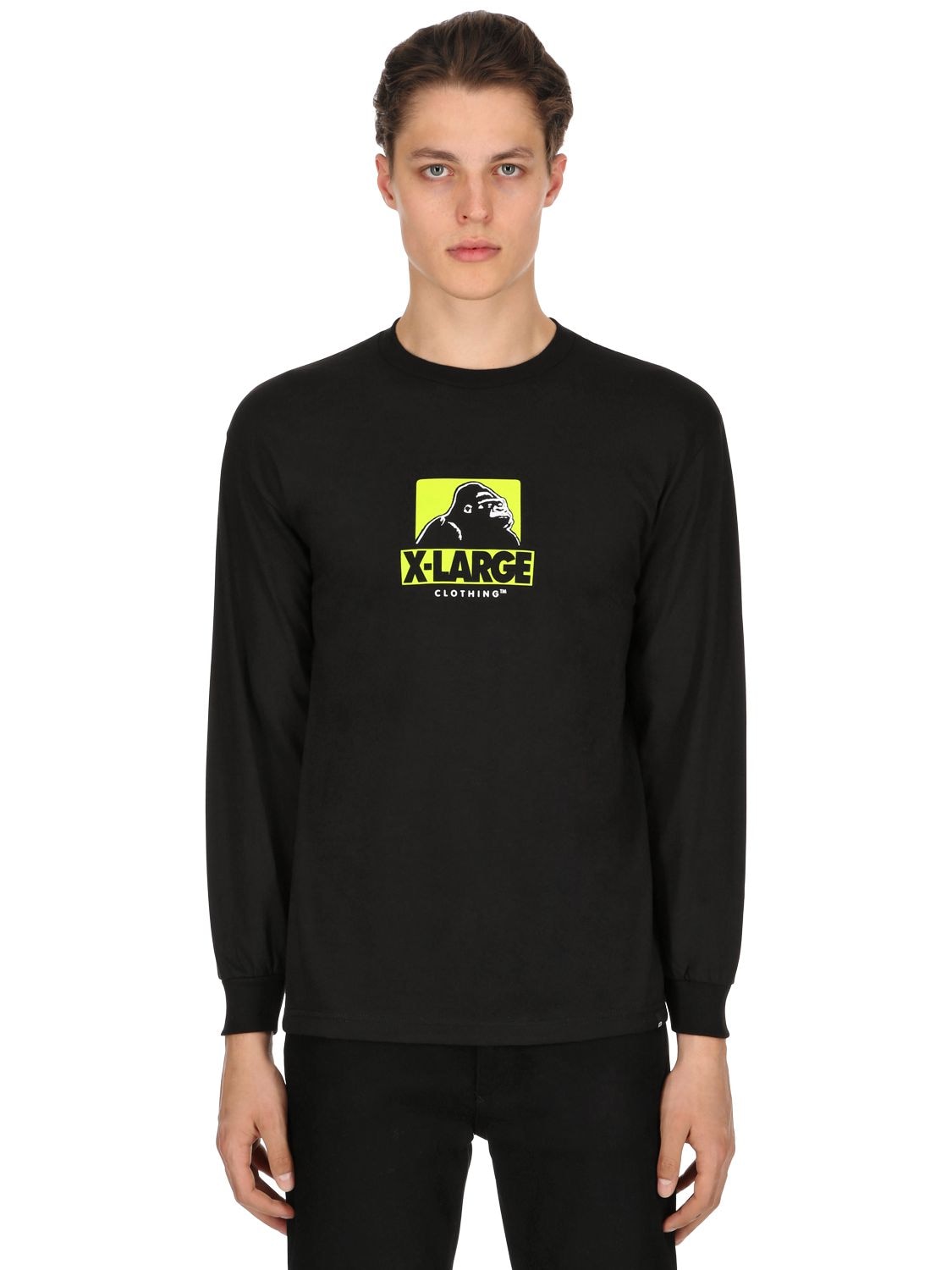 X-large Og Printed Long Sleeve Jersey T-shirt In Black