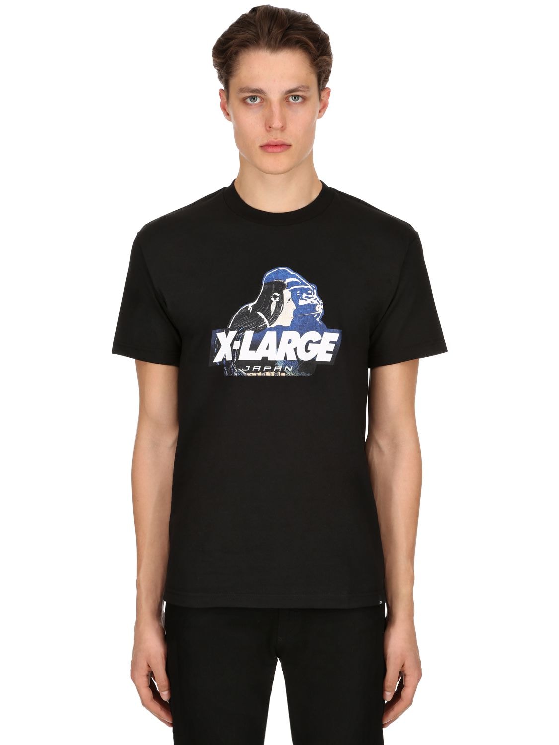 X-large Japonism Slanted Og Print Jersey T-shirt In Black