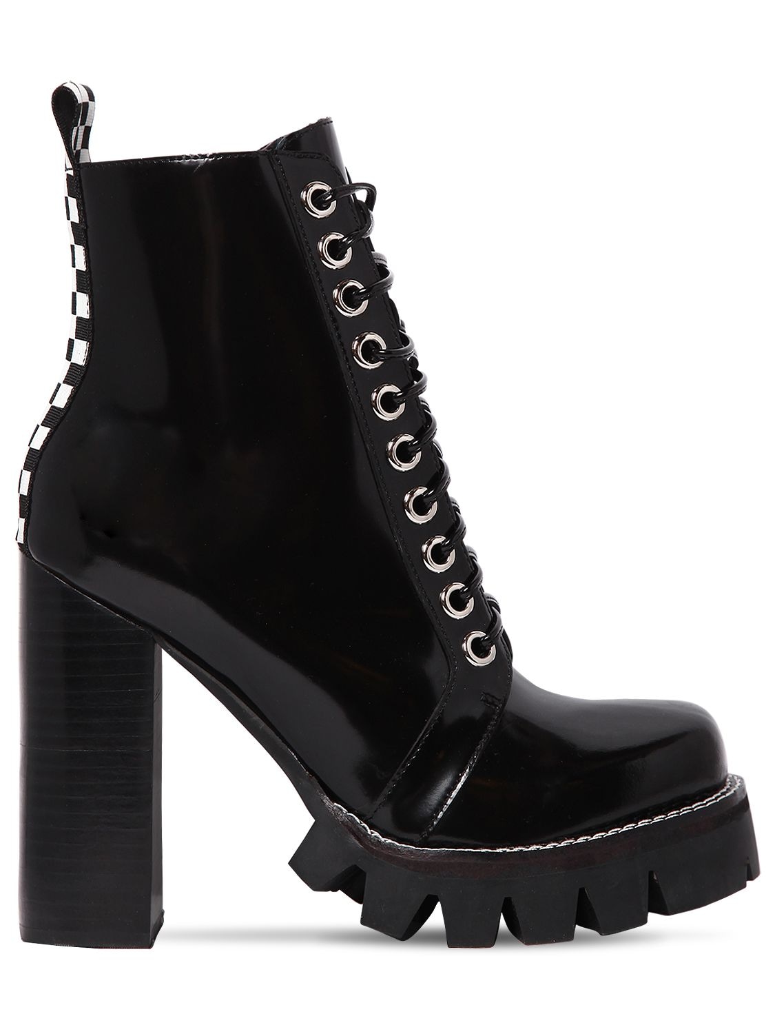 Jeffrey Campbell 120mm Brushed Leather Boots In Black