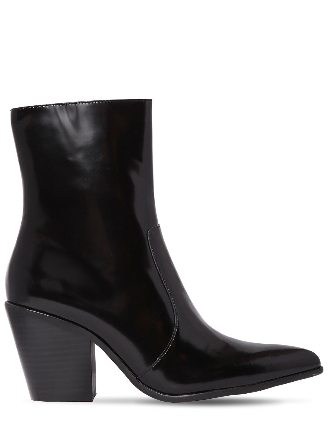 Jeffrey Campbell 80mm Brushed Leather Boots In Black