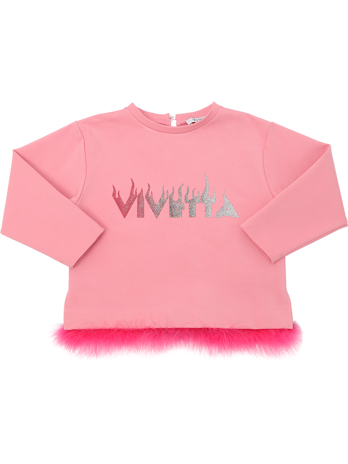Sweatshirt Aus Milanojersey Mit Federn