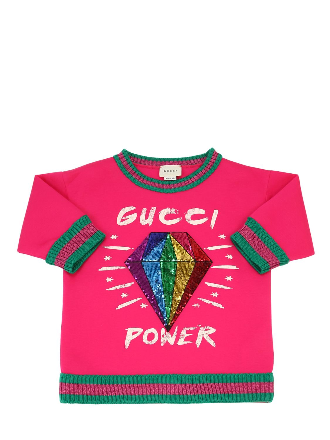 GUCCI SEQUINED COTTON SWEATSHIRT,68IFH7019-NTUXNG2