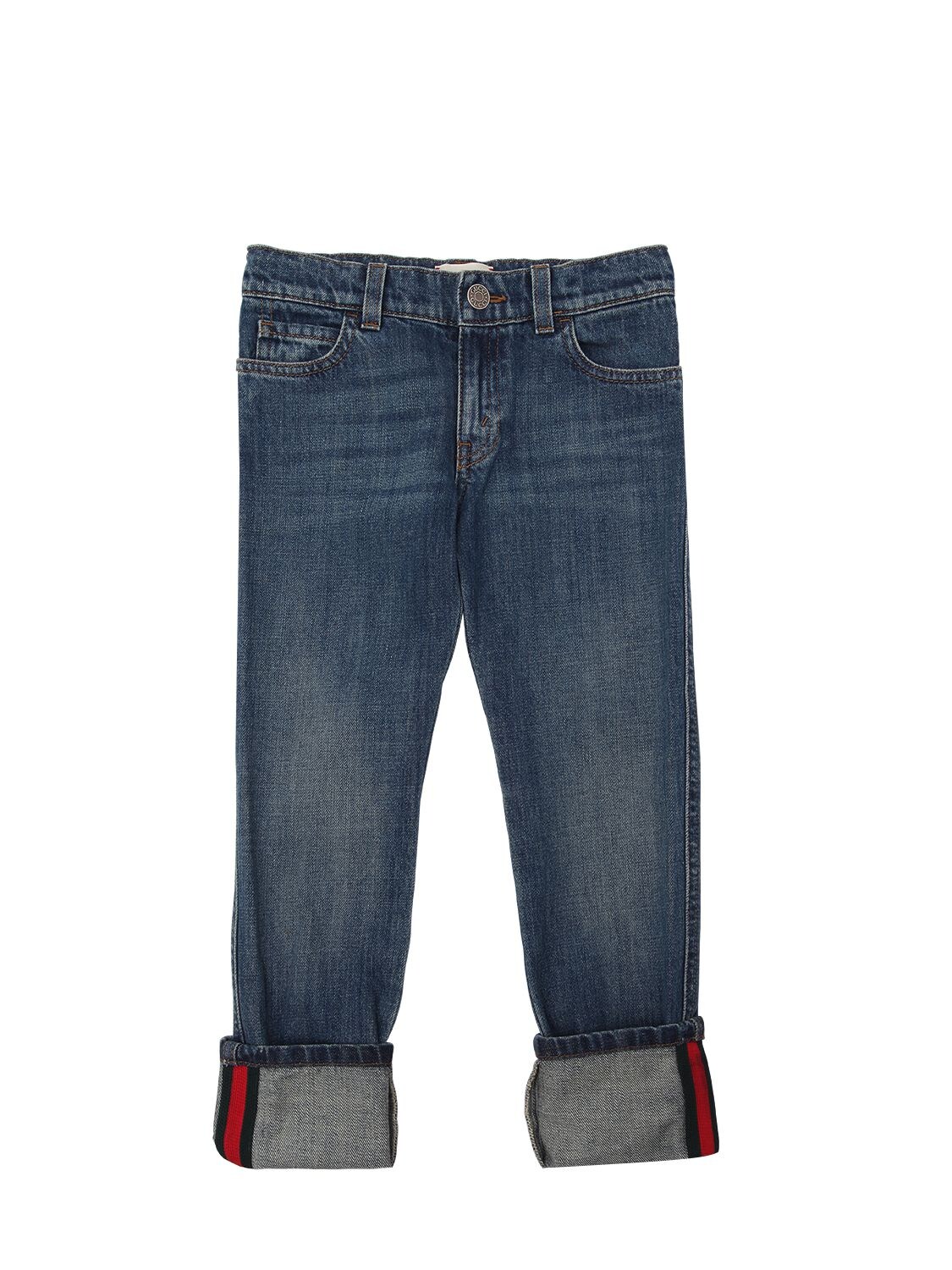 Gucci Kids' Stretch Cotton Denim Jeans