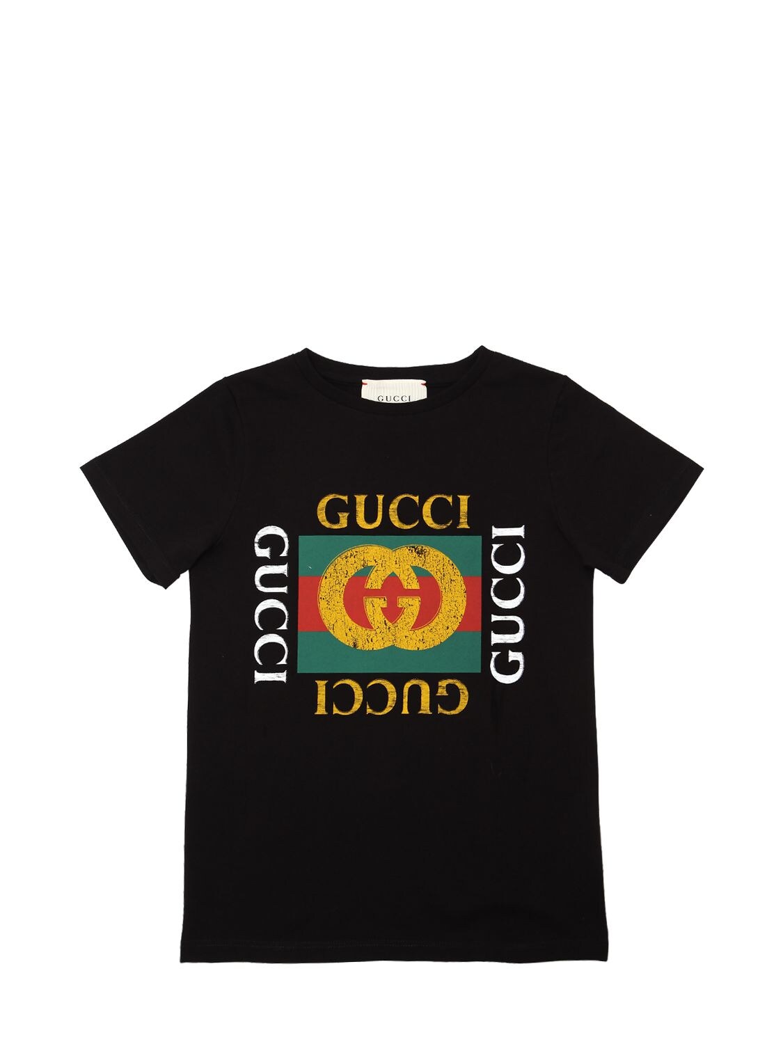 GUCCI LOGO印图纯棉平纹针织T恤,68IFH9035-MTA2MA2
