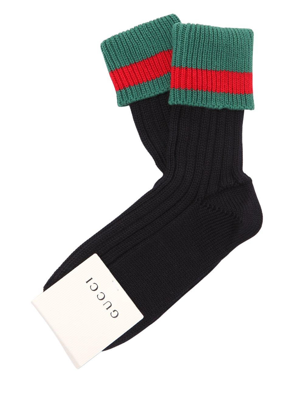 Gucci Babies' Knitted Cotton Socks In Navy
