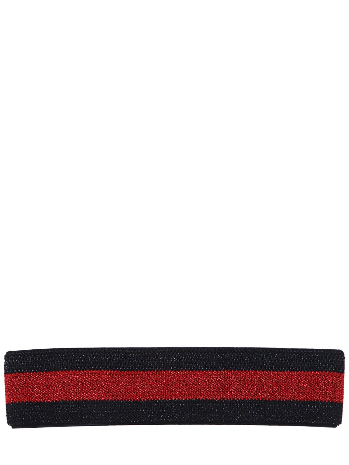 Gucci Babies' Web Knitted Headband In Blue