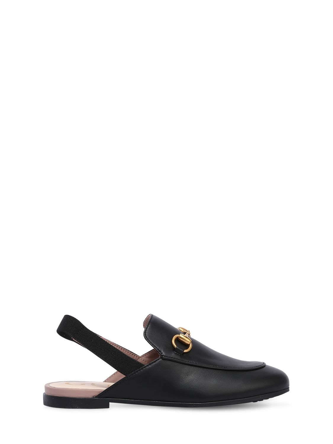 Shop Gucci Horsebit Smooth Leather Mules In Black