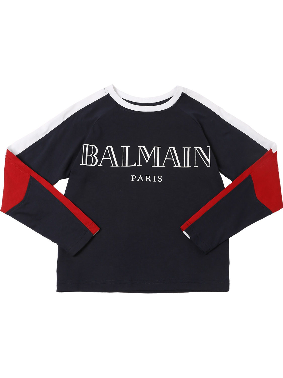 Balmain - Color block cotton jersey t 