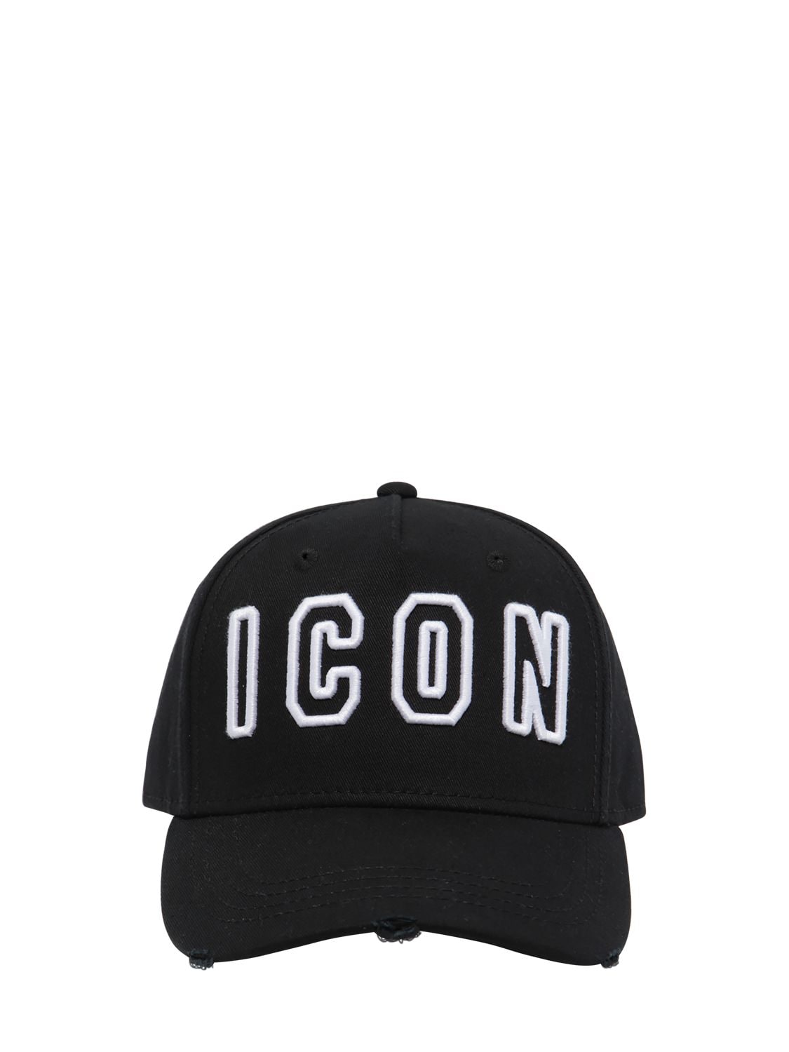 Dsquared2 Icon Frame Cotton Baseball Hat In Black/white