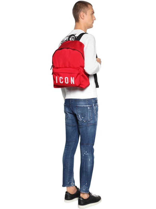 DSQUARED2 ICON PATCHES NYLON CANVAS BACKPACK,68IG7F027-TTGXOA2