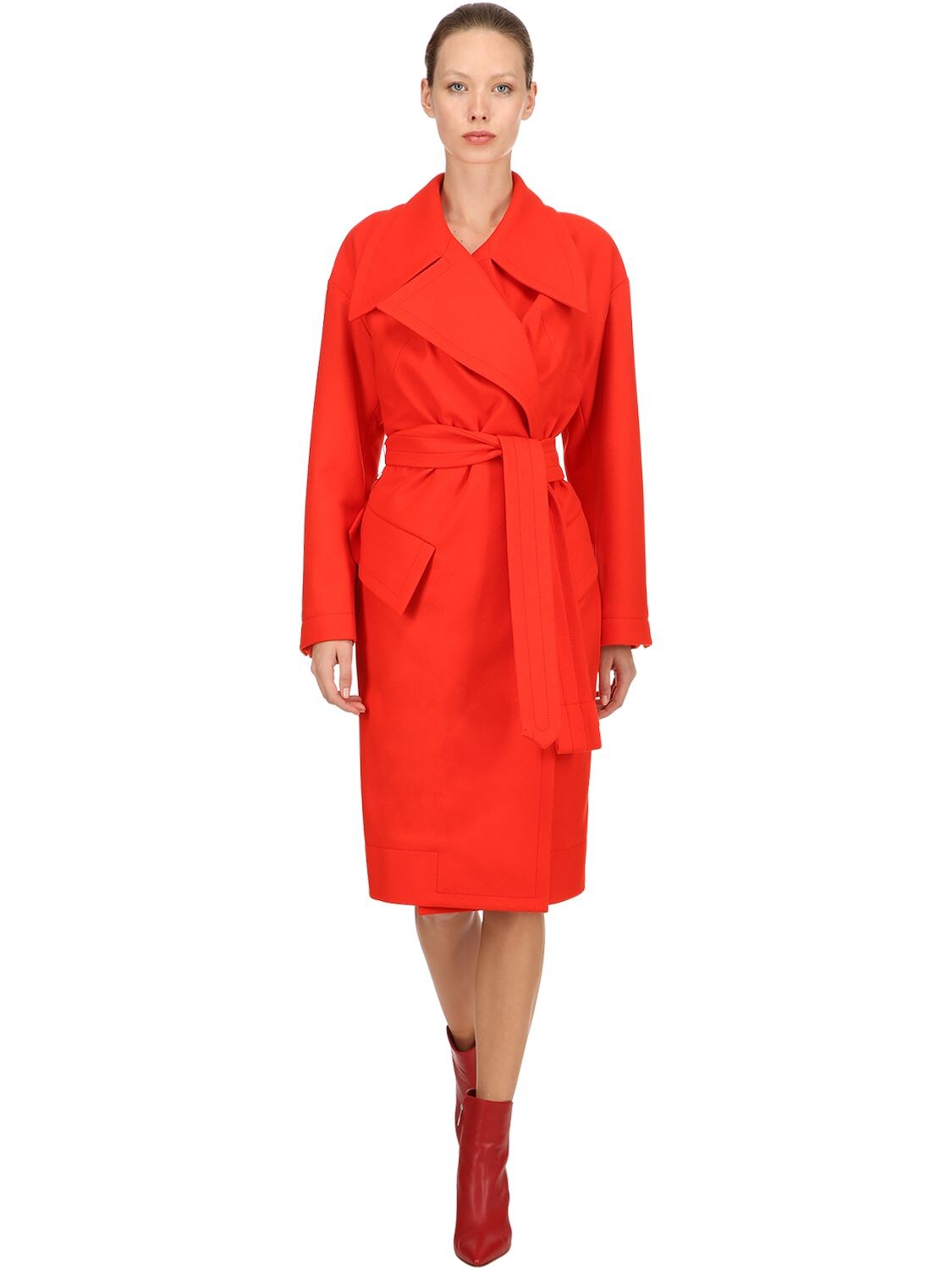 Vivienne Westwood BELTED WOOL CLOTH COAT