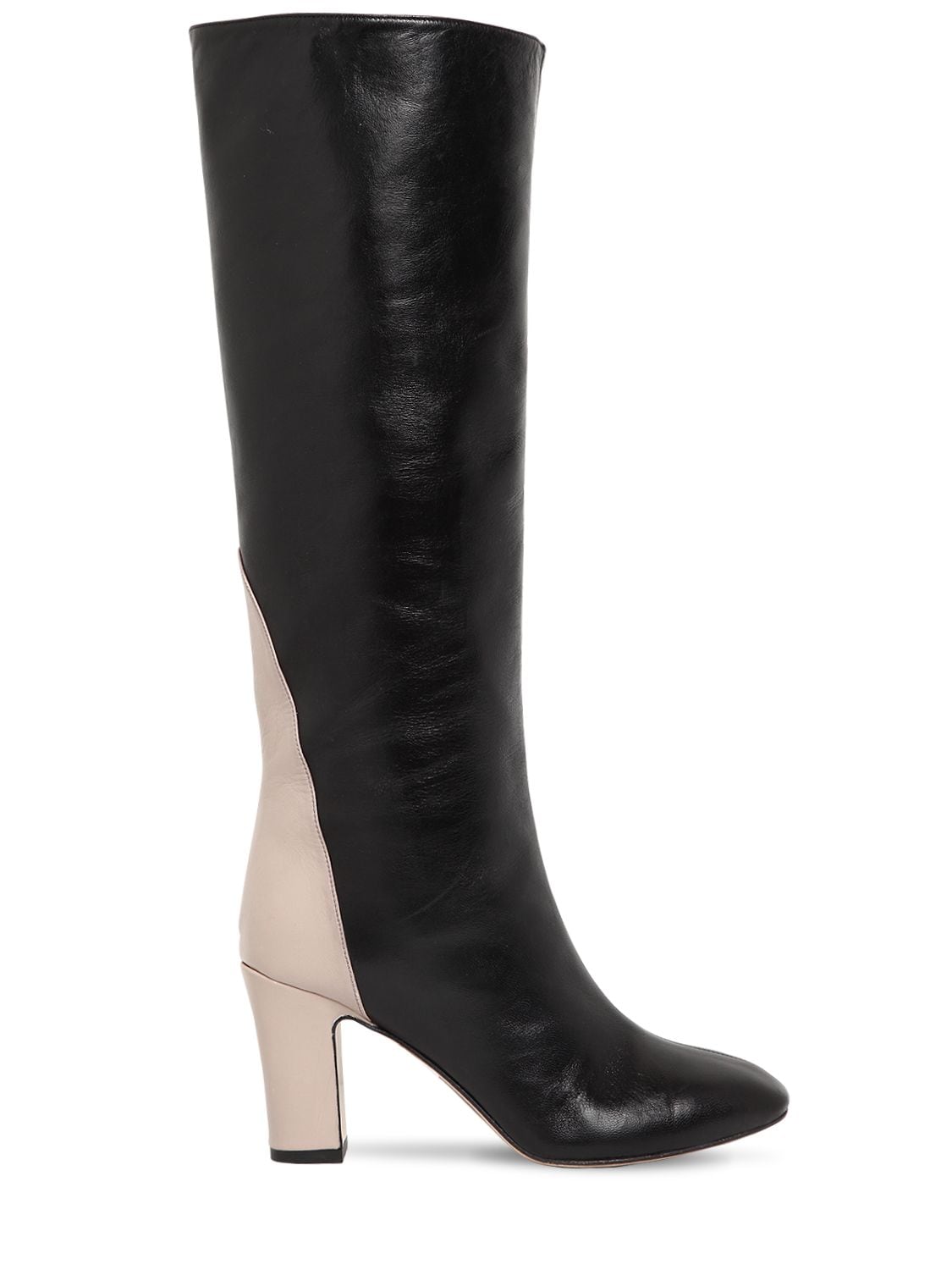 GIA COUTURE 80MM PORTORICO LEATHER TALL BOOTS,68IIAR006-MDFBNA2