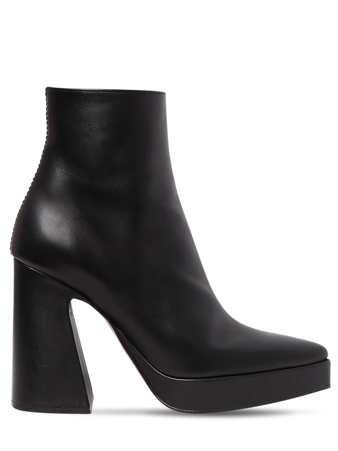 PROENZA SCHOULER 105MM LEATHER PLATFORM ANKLE BOOTS,68IIAX002-MDGYOTY1