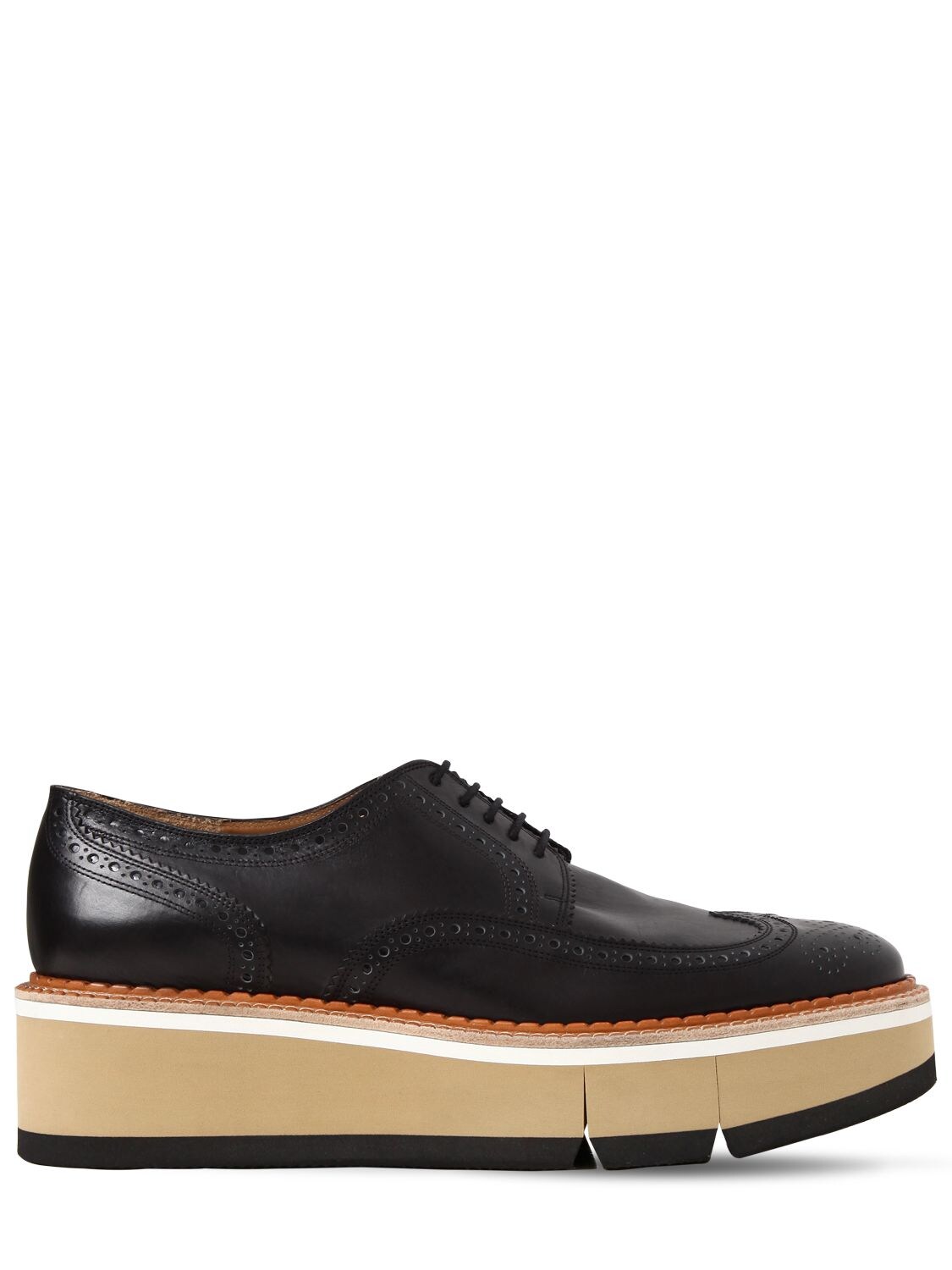 Robert Clergerie Coel Brogue Leather Lace-up Shoes In Black