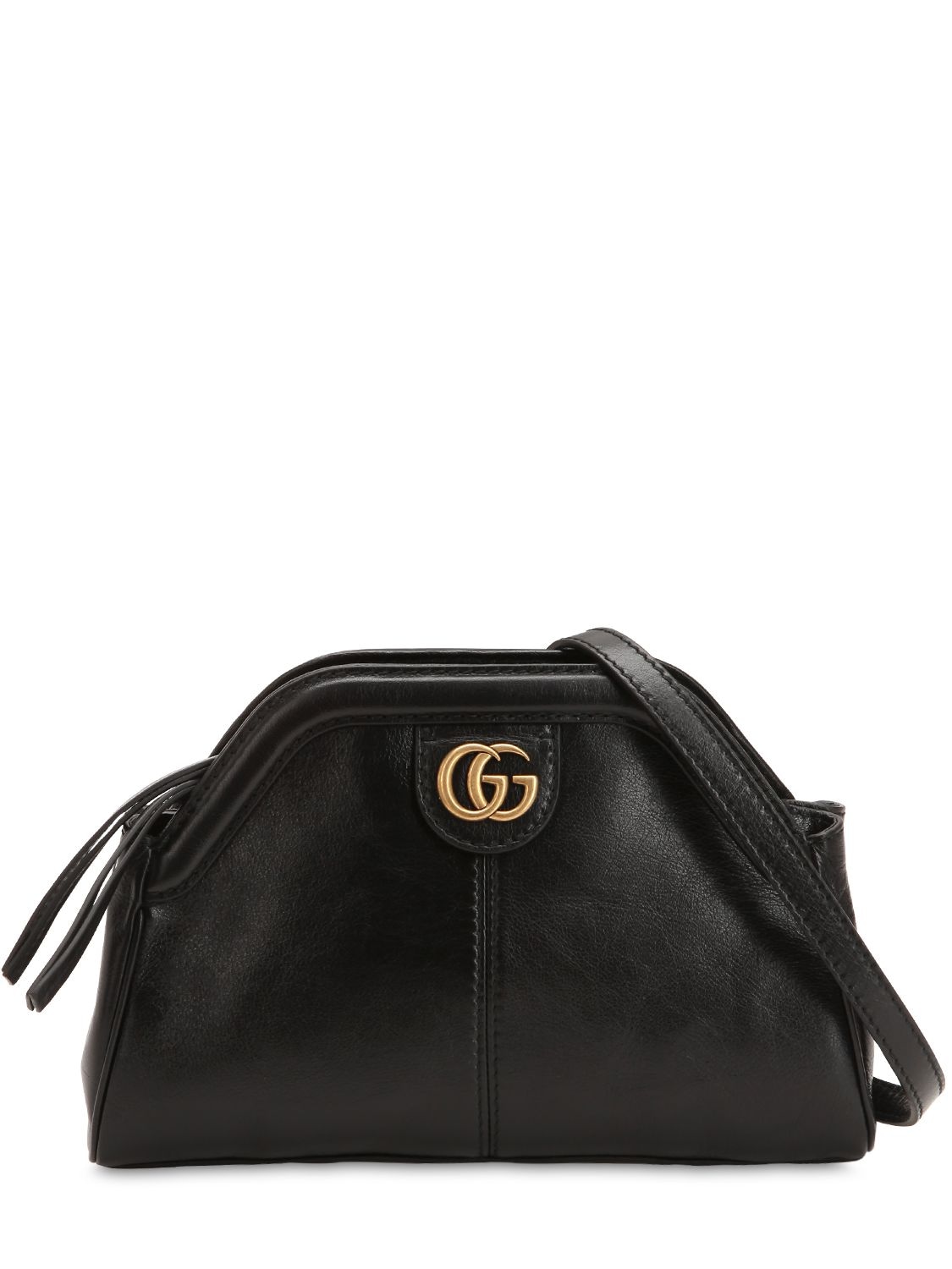 Gucci Leather Top Handle Bag In Black