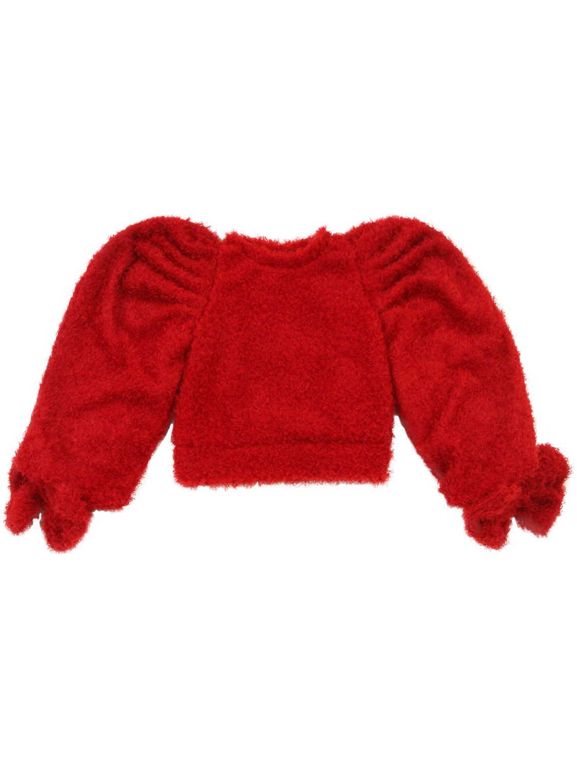 Sweater Aus Bouclé Mit Schleifen