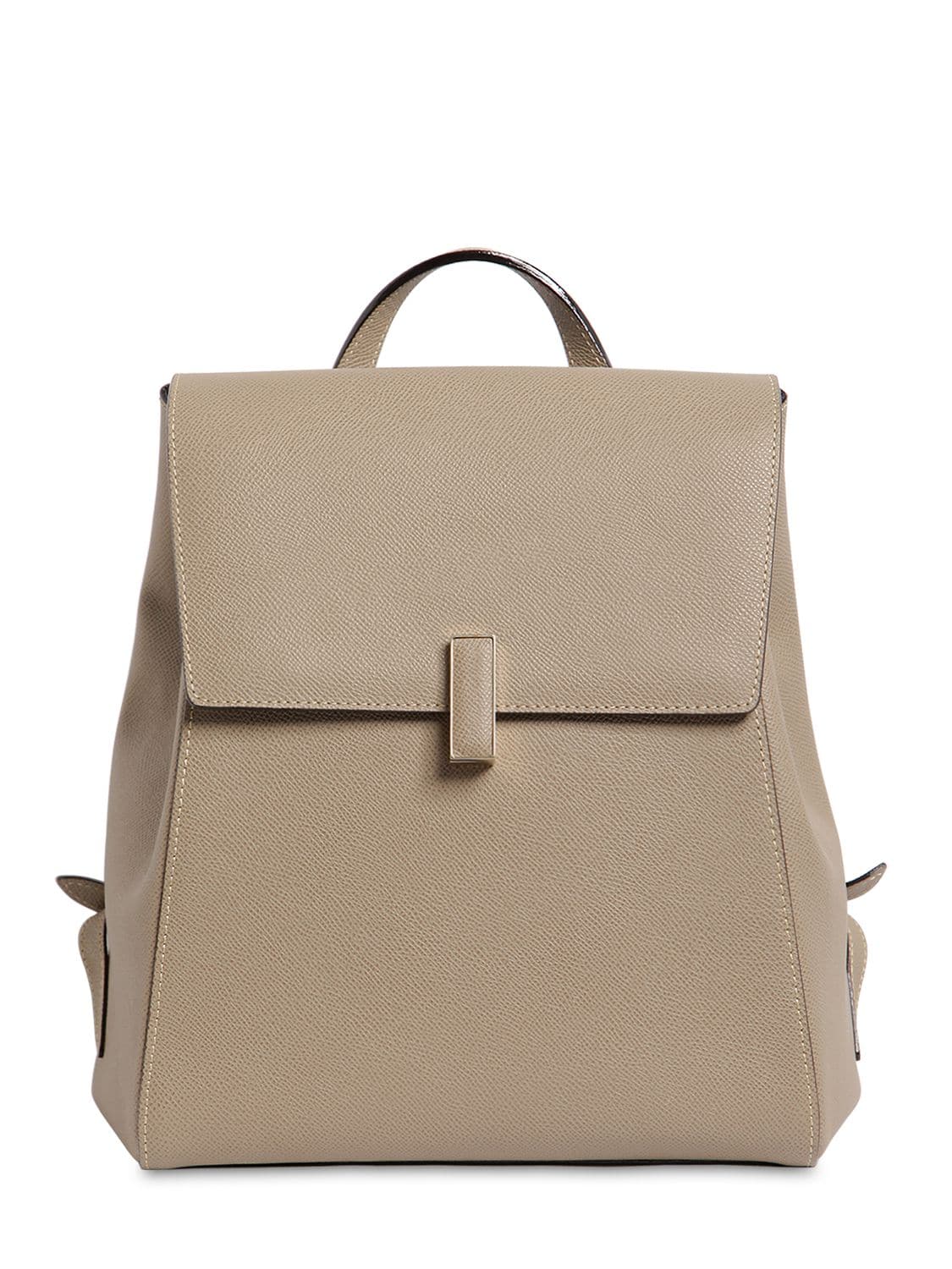 Valextra Iside Grained Leather Backpack In Oyster