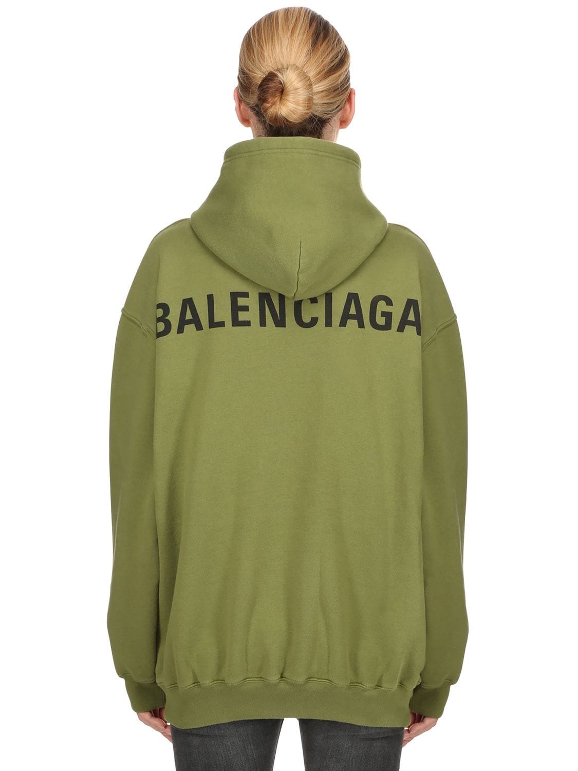 balenciaga hoodie womens olive