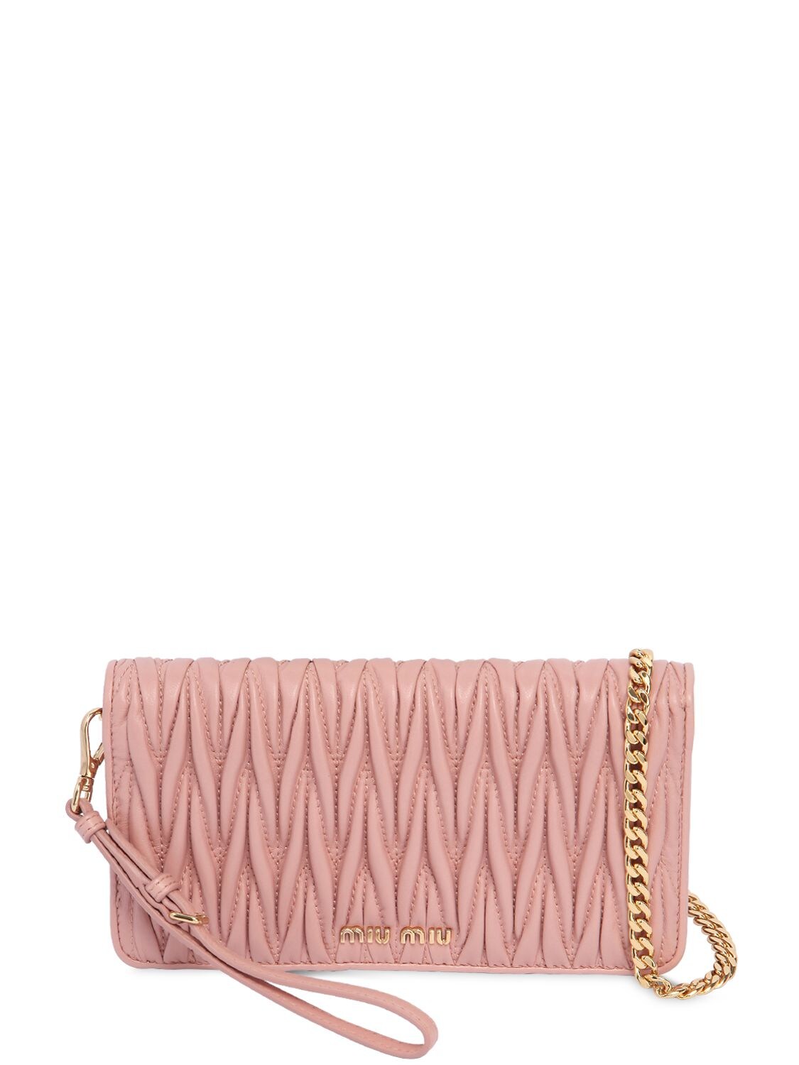 Miu Miu Mini Quilted Leather Shoulder Bag In Pink | ModeSens
