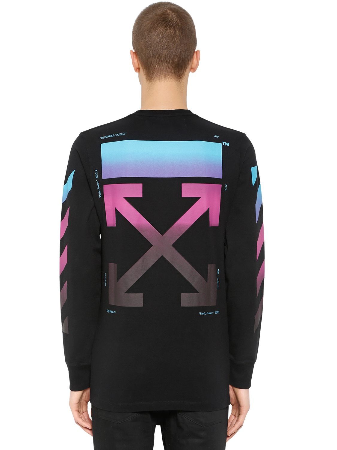 off white business casual crewneck