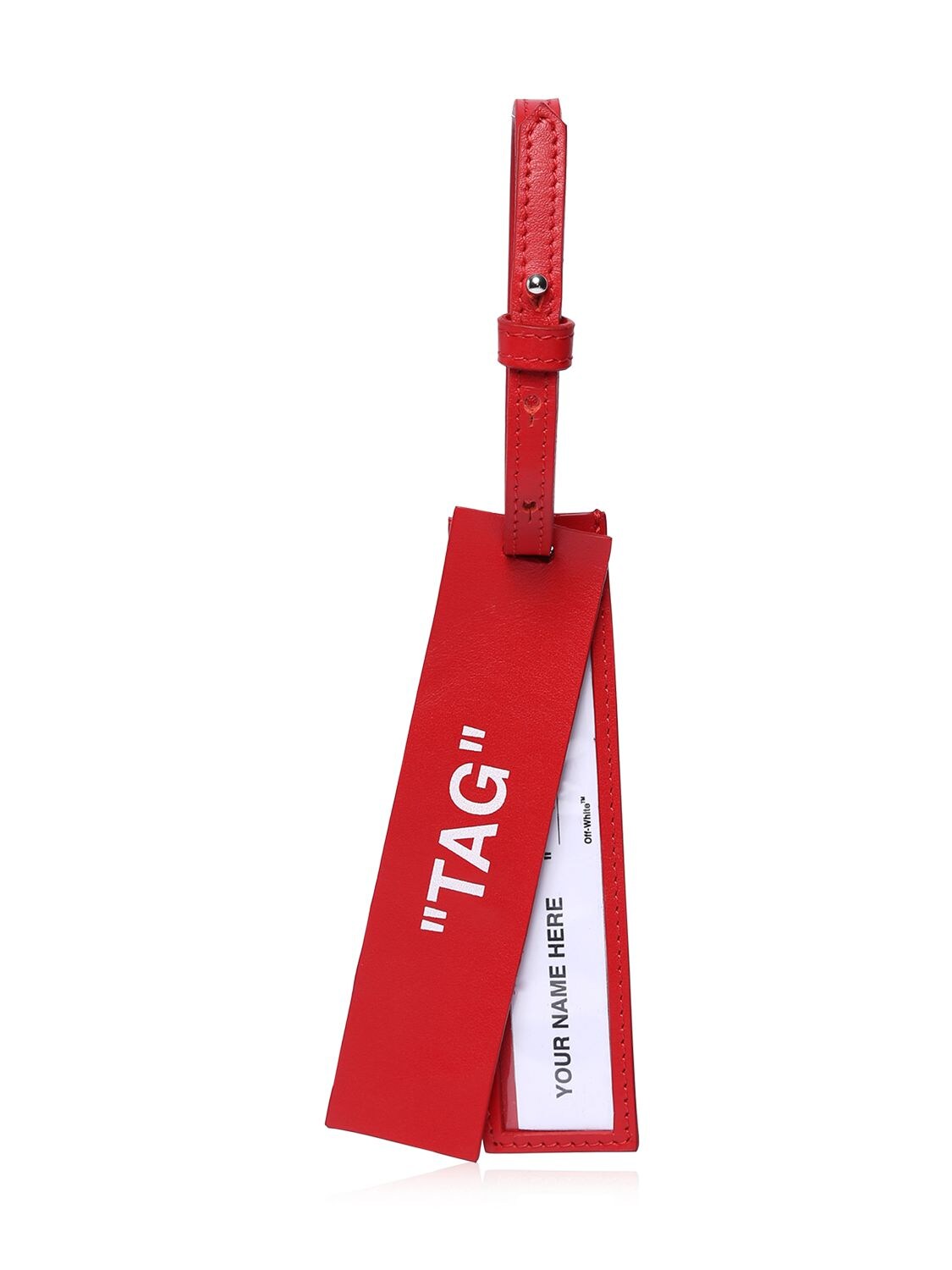 OFF-WHITE "TAG" LEATHER ID TAG,68IJS5013-MjAwMQ2