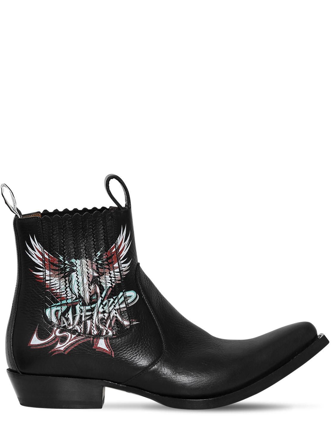 GIVENCHY SAVE OUR SOUL LEATHER COWBOY BOOTS,68IL01009-MDAx0