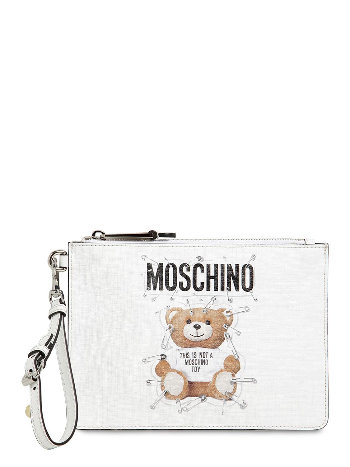 Moschino Teddy Bear Small Pouch In White