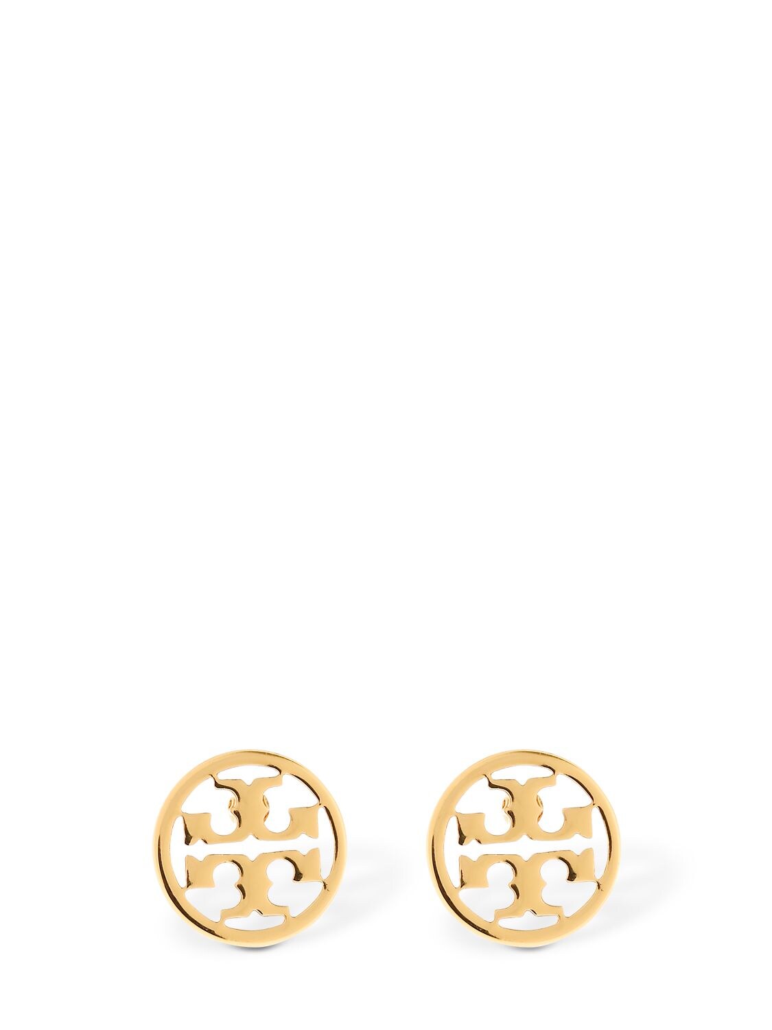 Tory Burch Logo Circle Stud Earrings In Neutrals | ModeSens