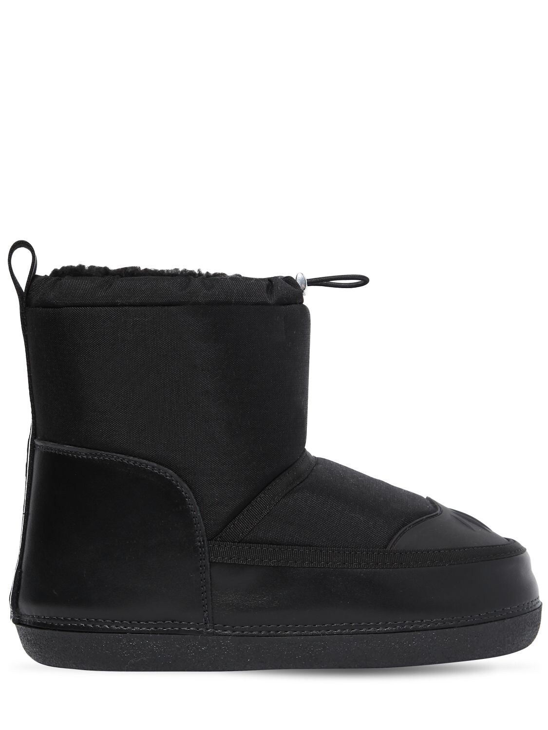 Dsquared2 Nylon & Faux Shearling Snow Boots In Black