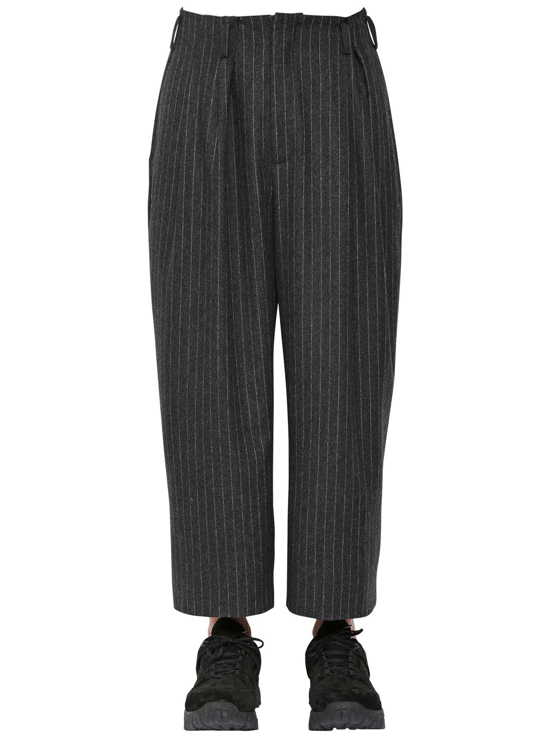 WOOL CROPPED TROUSERS