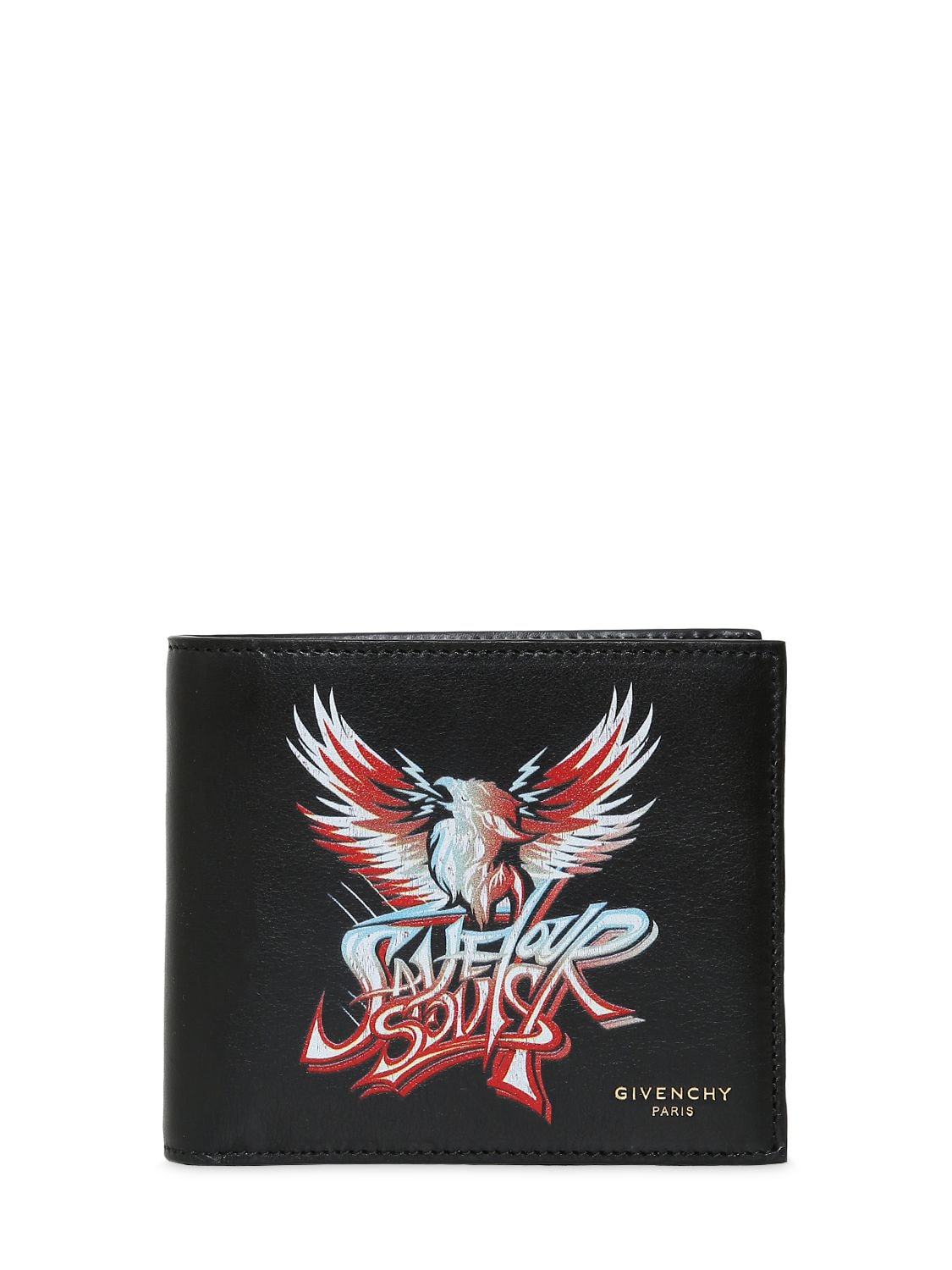 GIVENCHY SAVE OUR SOULS PRINT LEATHER WALLET,68ILBG013-OTYw0