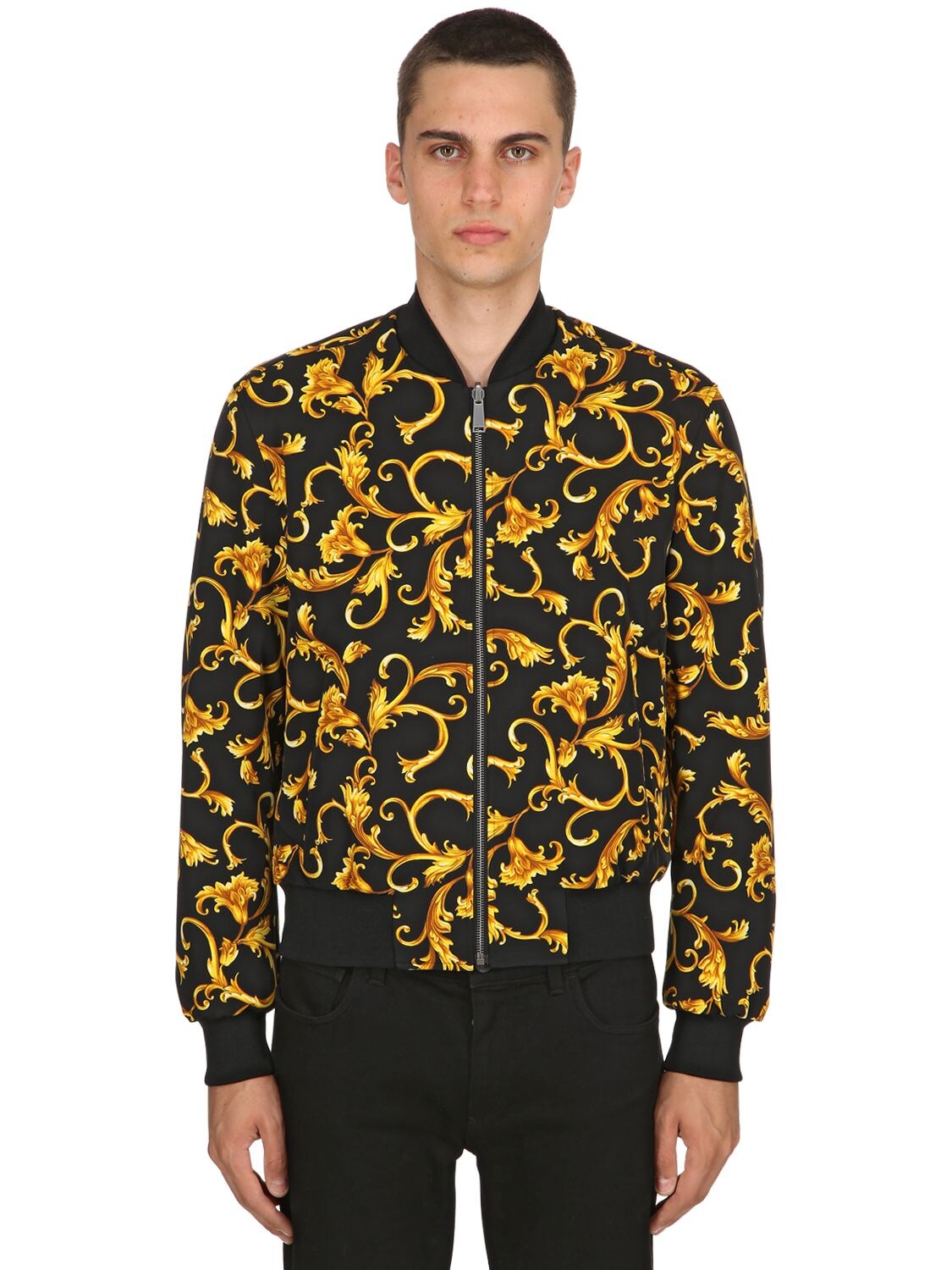 versace baroque bomber jacket