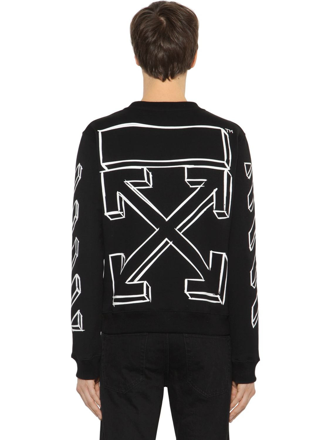 Off-white Slim Fit Marker Arrows Sweatshirt In Black