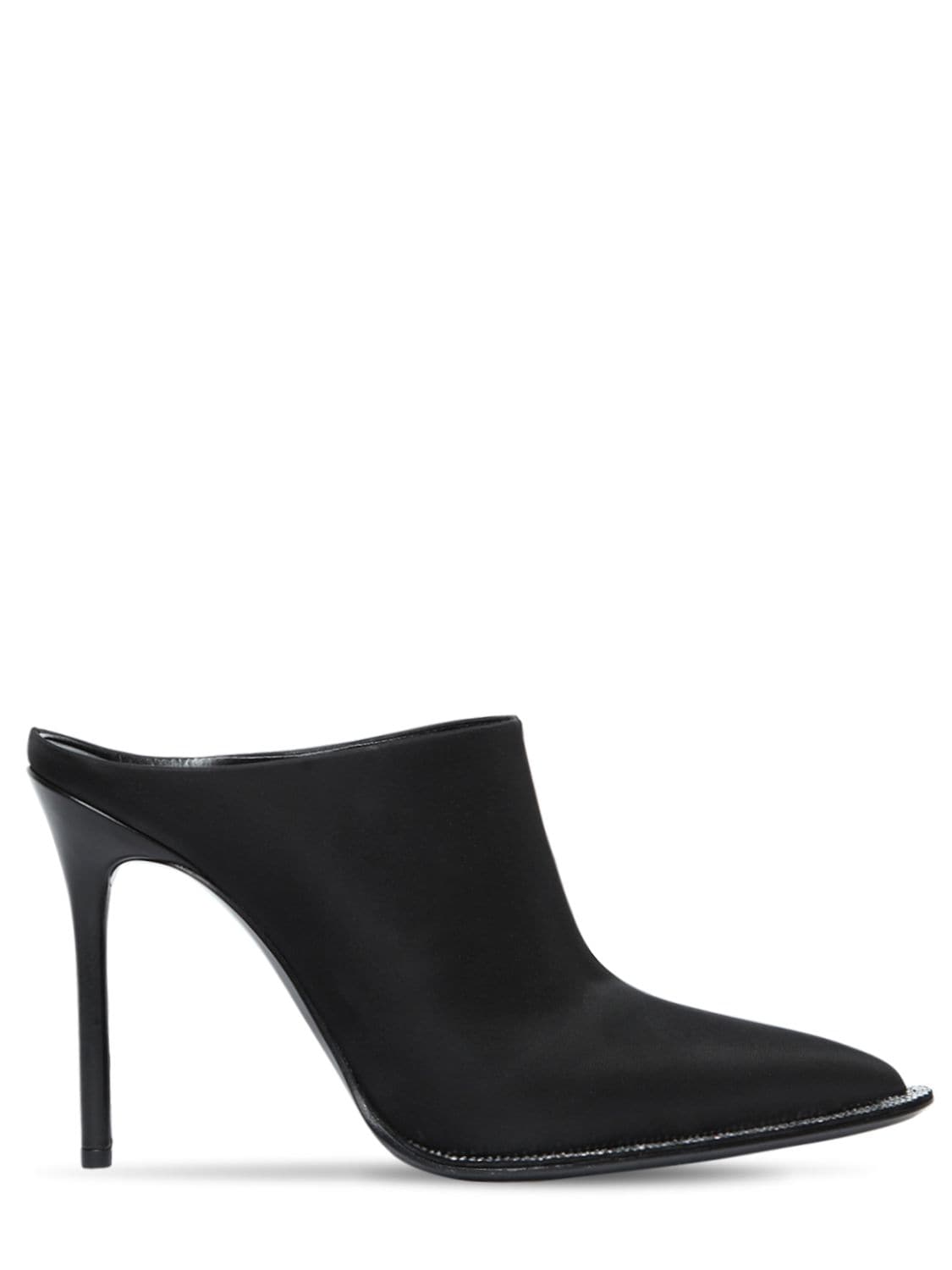 black high heel mules womens