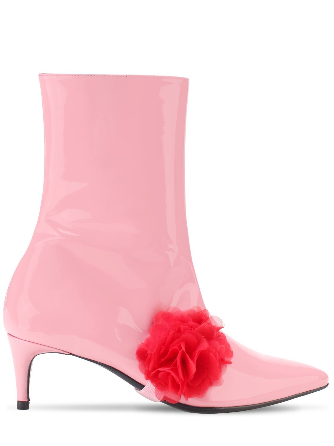 Leandra Medine 55mm Patent Leather Ankle Boots In Pink