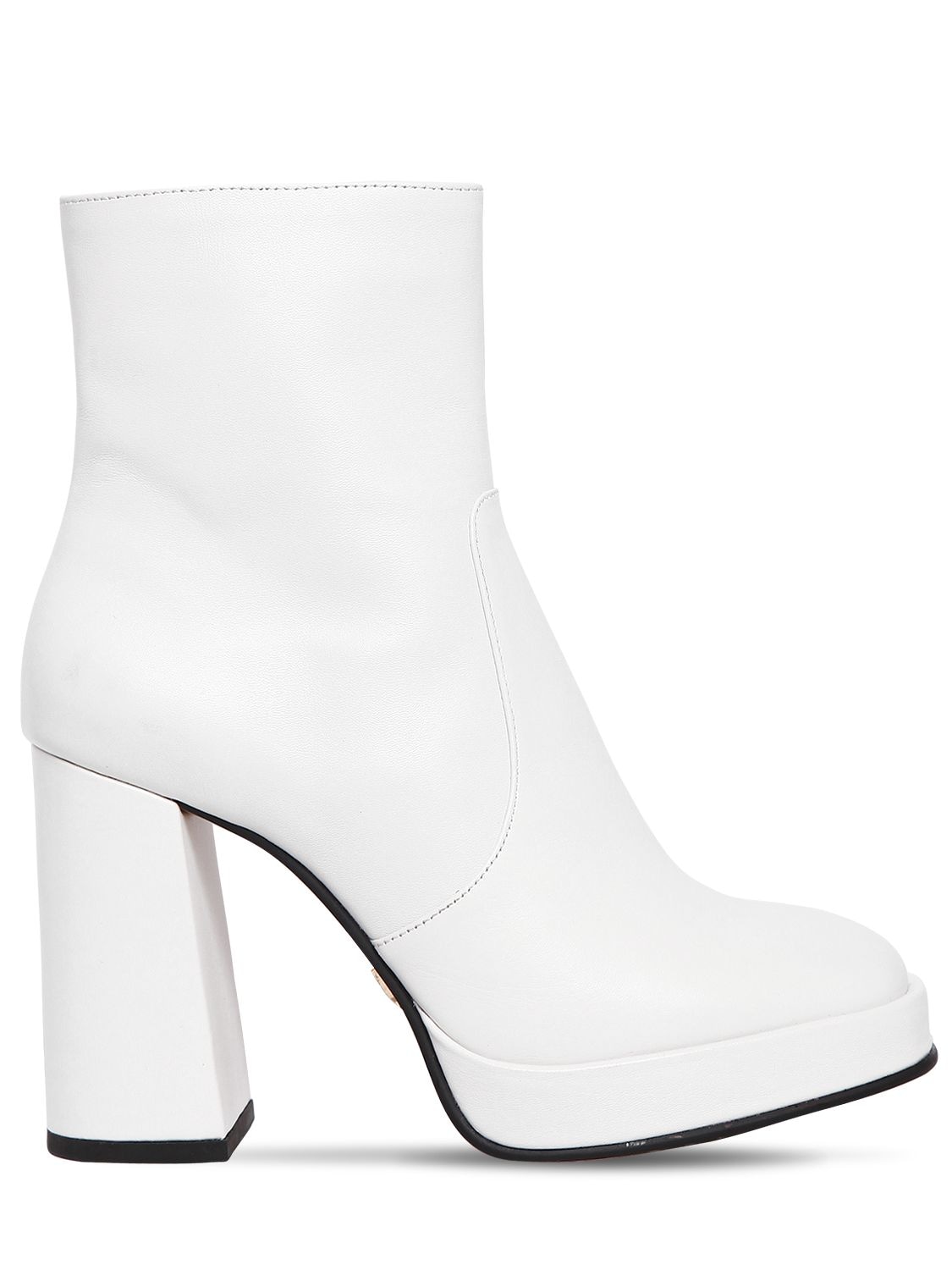 Naked Wolfe 100mm Type Leather Boots In White