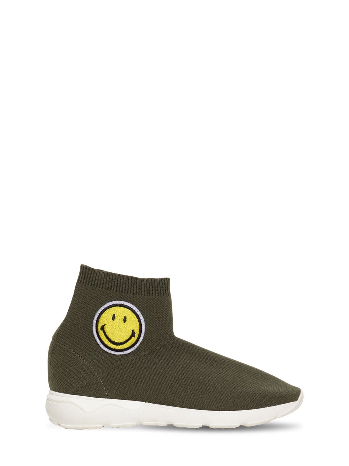 Luisaviaroma Fille Chaussures Mocassins Baskets Slip-on En Tricot Avec Patch Smiley 