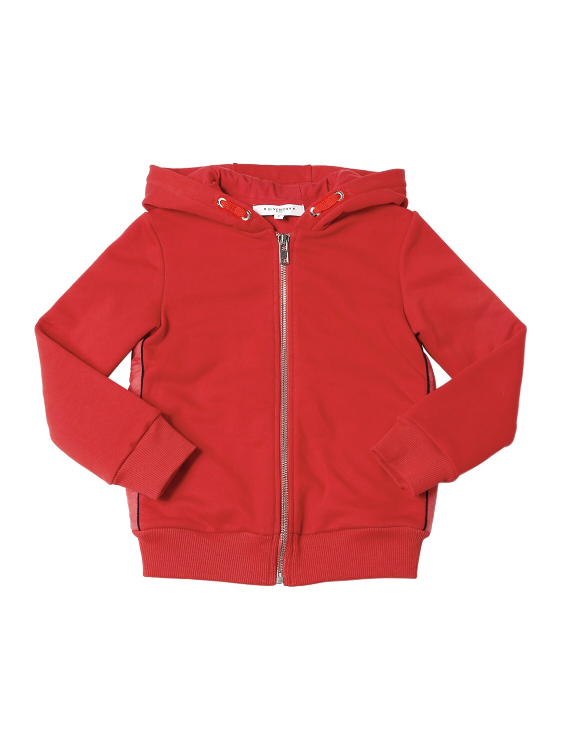 Givenchy Kids' Logo Print Cotton Sweatshirt Hoodie In Red