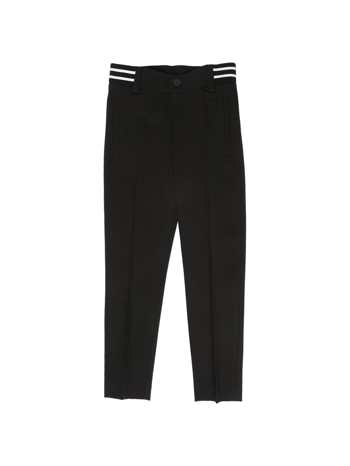 Givenchy Kids' Slim Fit Cool Wool Pants In Black